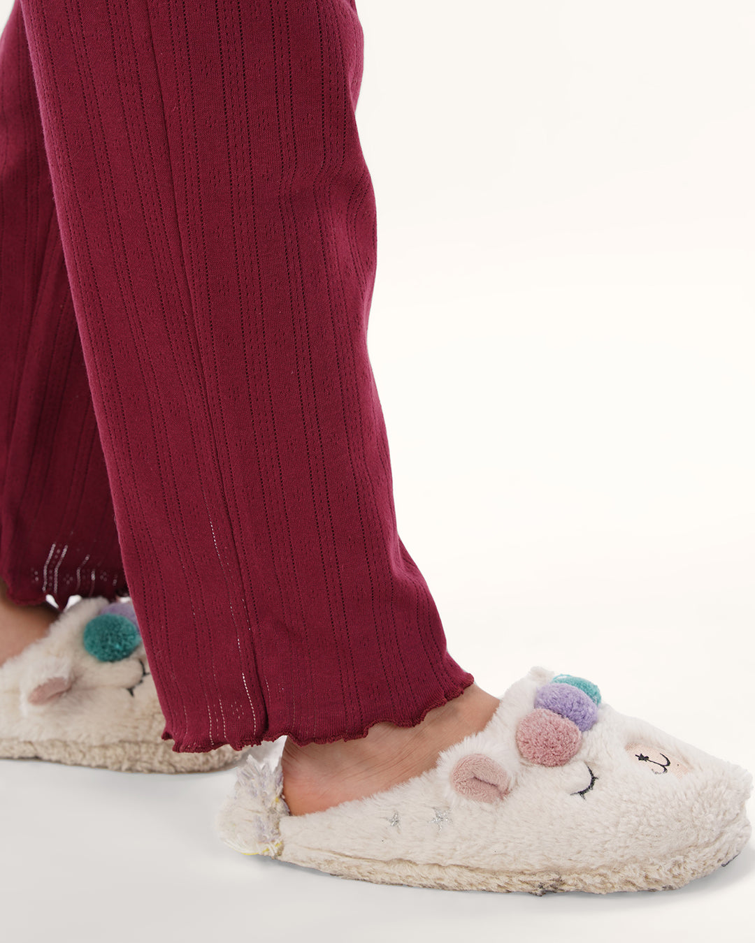 بيجامه بنطلون بونتيل بكرنشه على الكتف