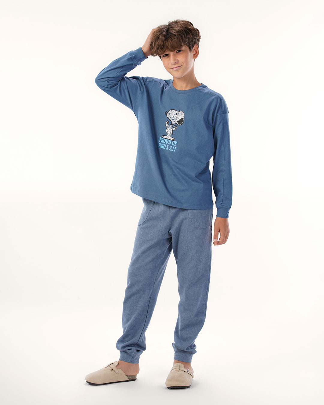 بيجاما بكم و بنطلون جاكارد سنوبى