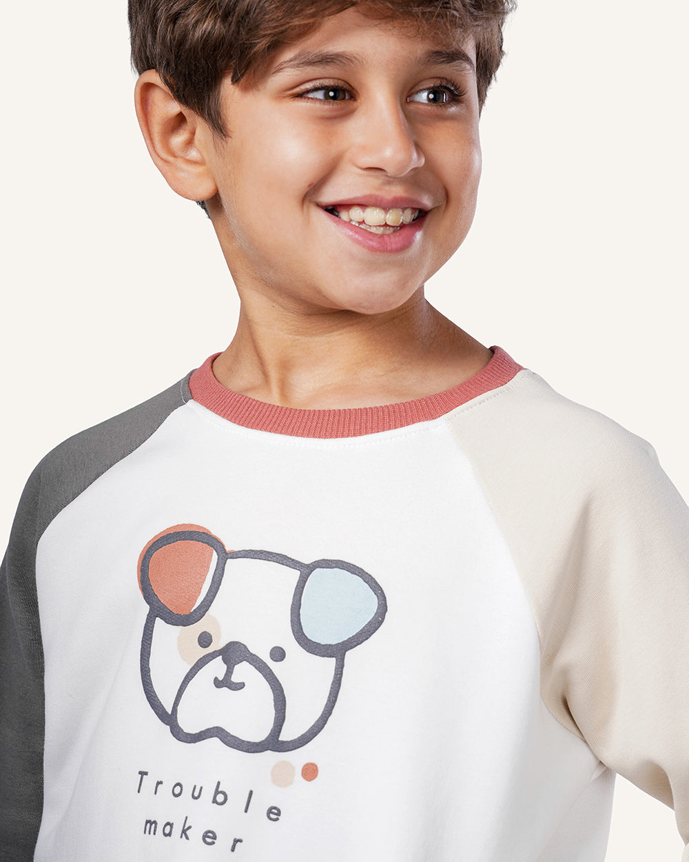 بيجاما كم طويل الكلب المشاكس