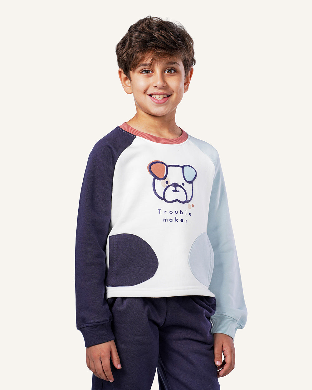 بيجاما كم طويل الكلب المشاكس