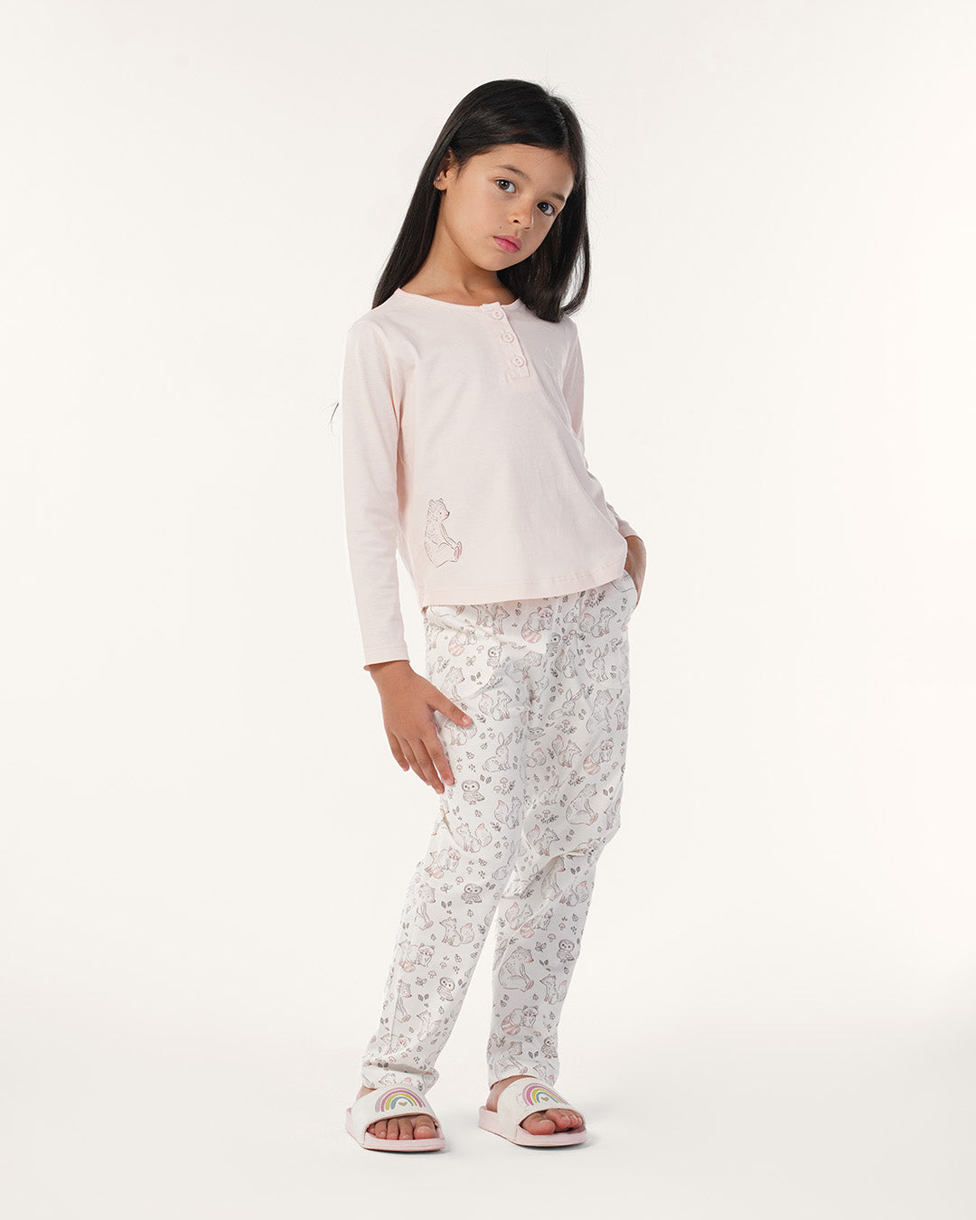 بيجاما بنطلون قطن بزراير