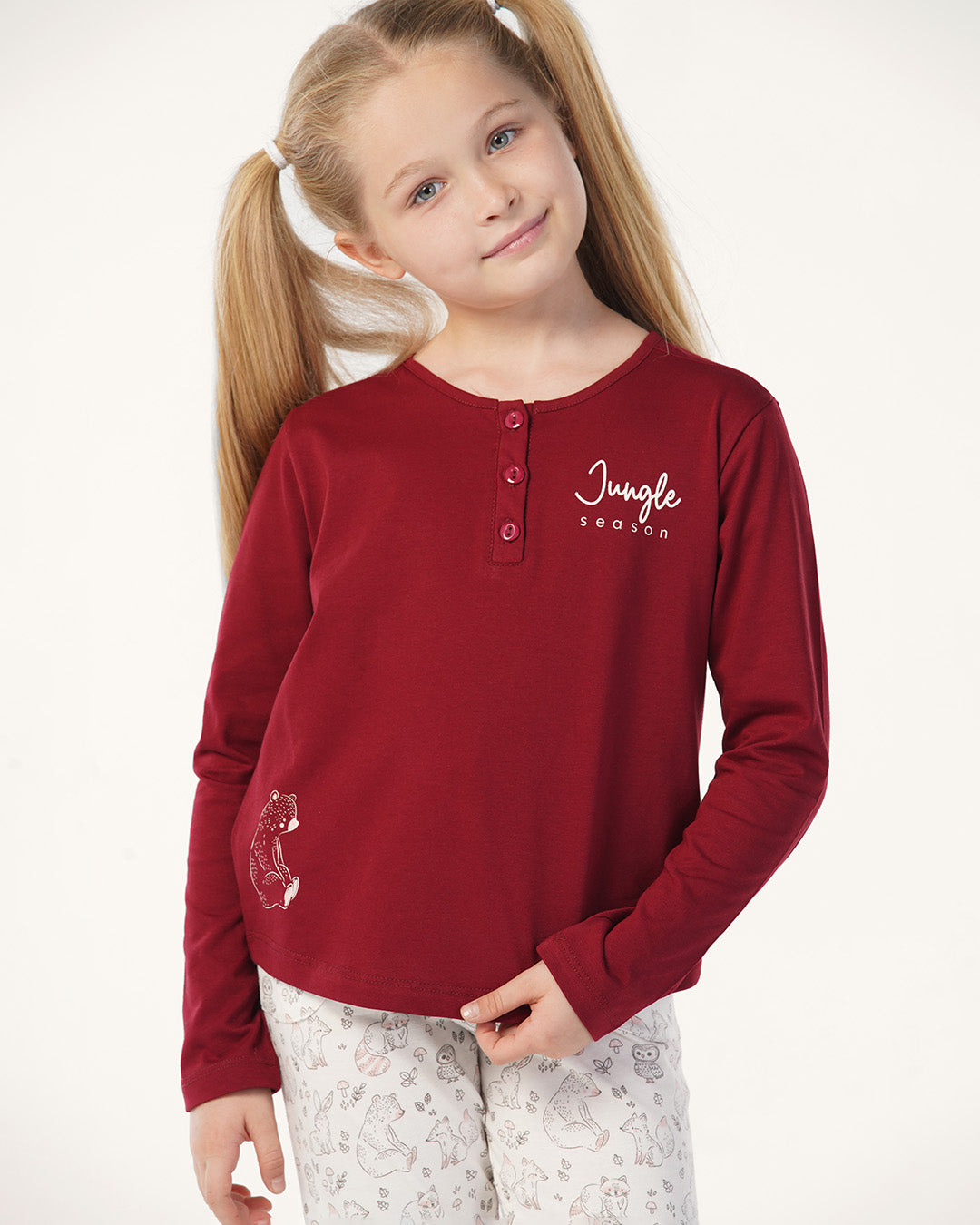 بيجاما بنطلون قطن بزراير