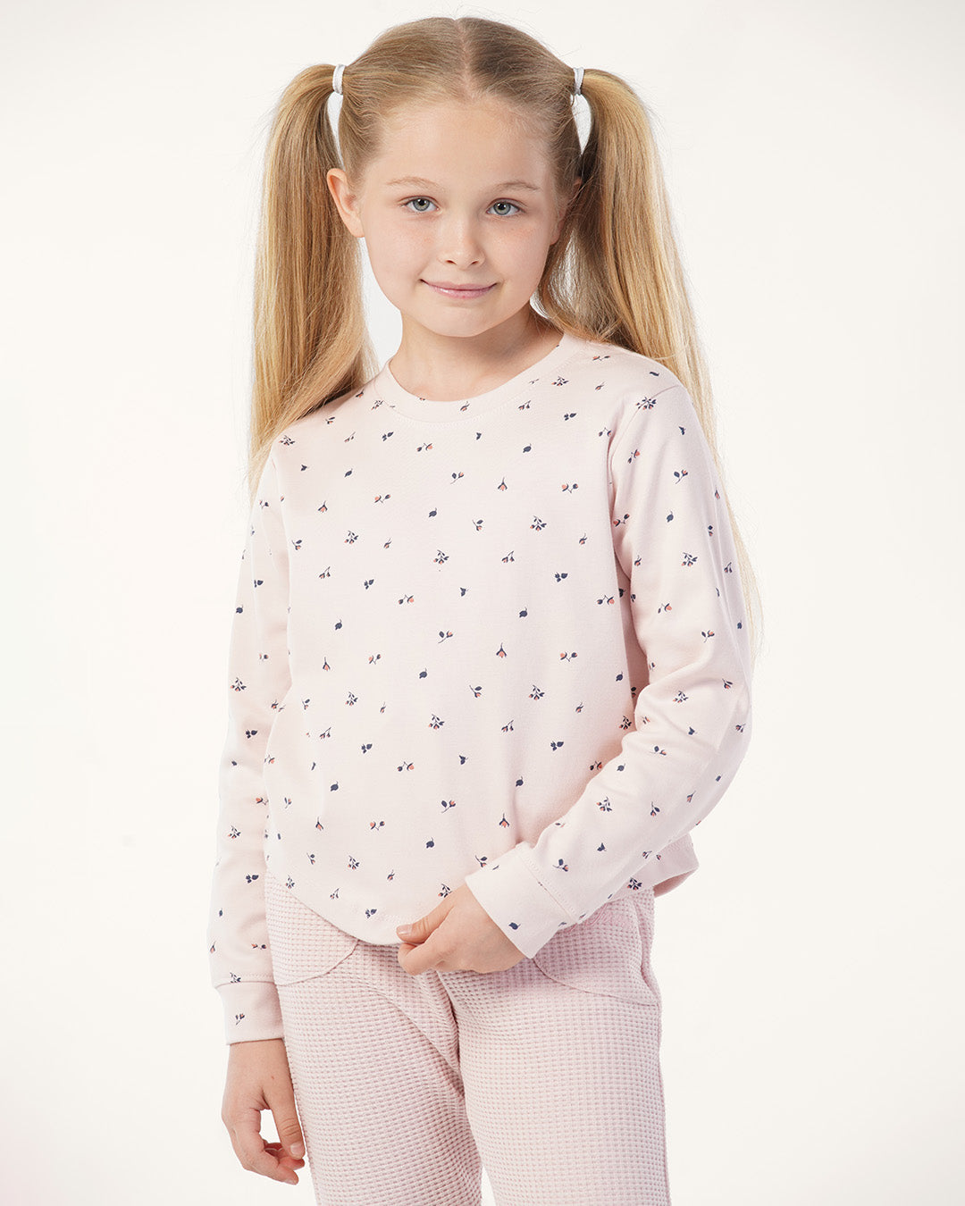 بيجاما بنطلون جاكارد و توب كُم طويل