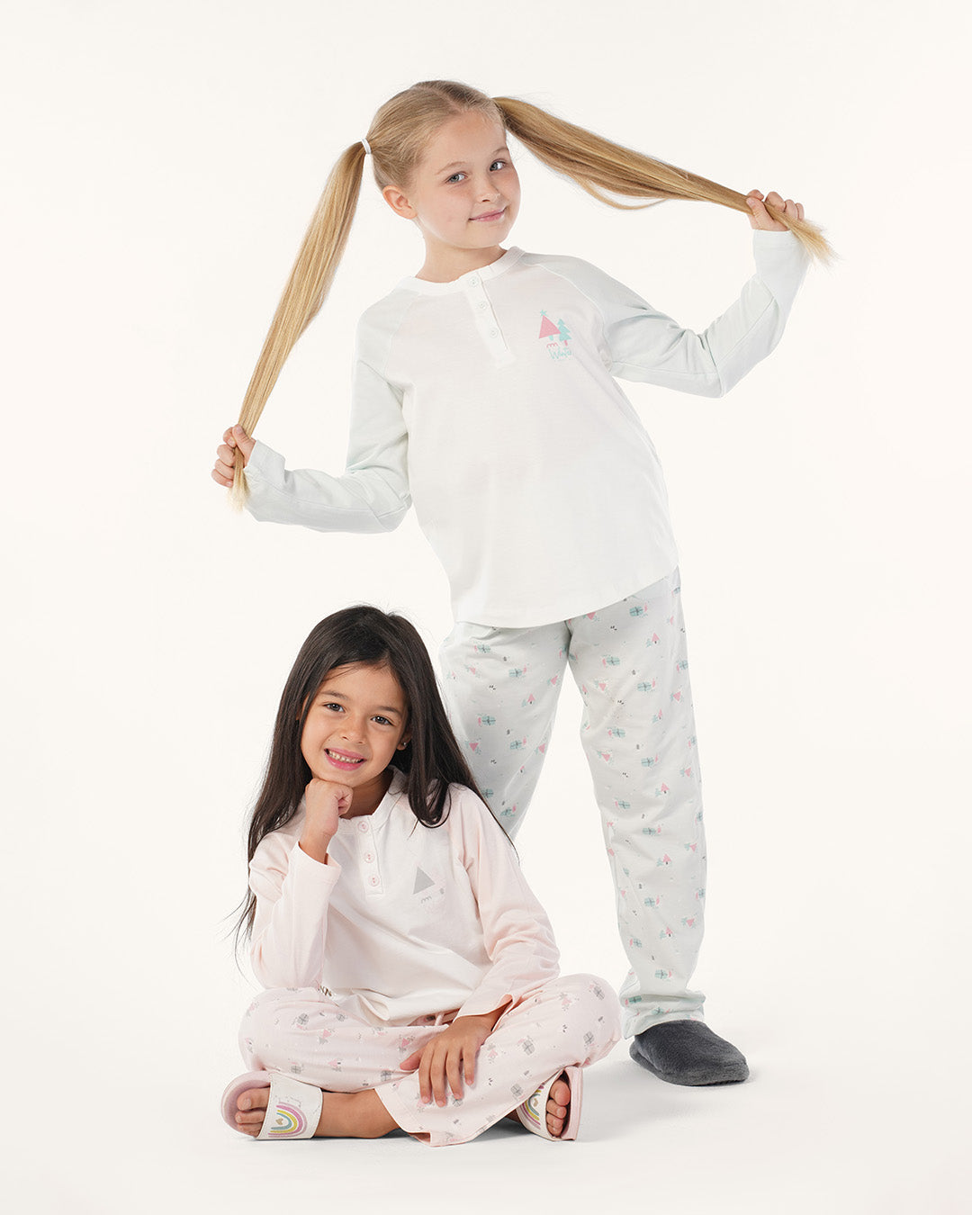 بيجاما بنطلون قطن و توب كم طويل الشتاء قريب