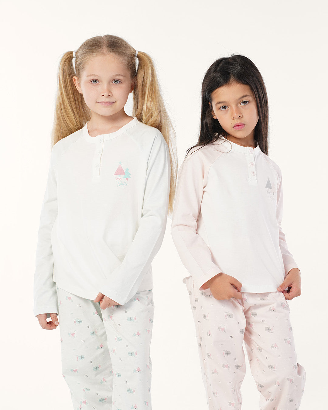 بيجاما بنطلون قطن و توب كم طويل الشتاء قريب