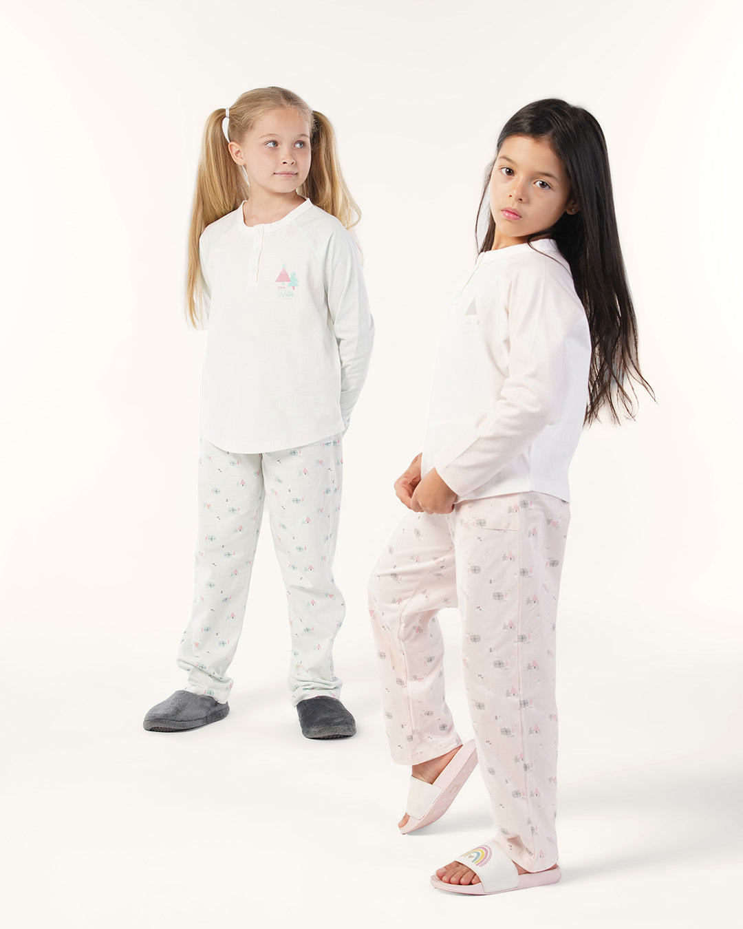 بيجاما بنطلون قطن و توب كم طويل الشتاء قريب