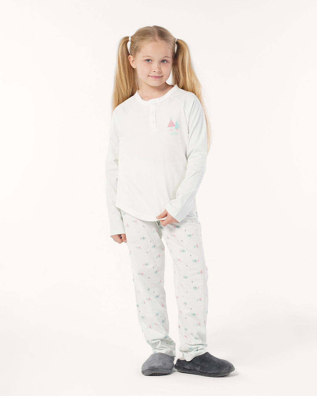 بيجاما بنطلون قطن و توب كم طويل الشتاء قريب