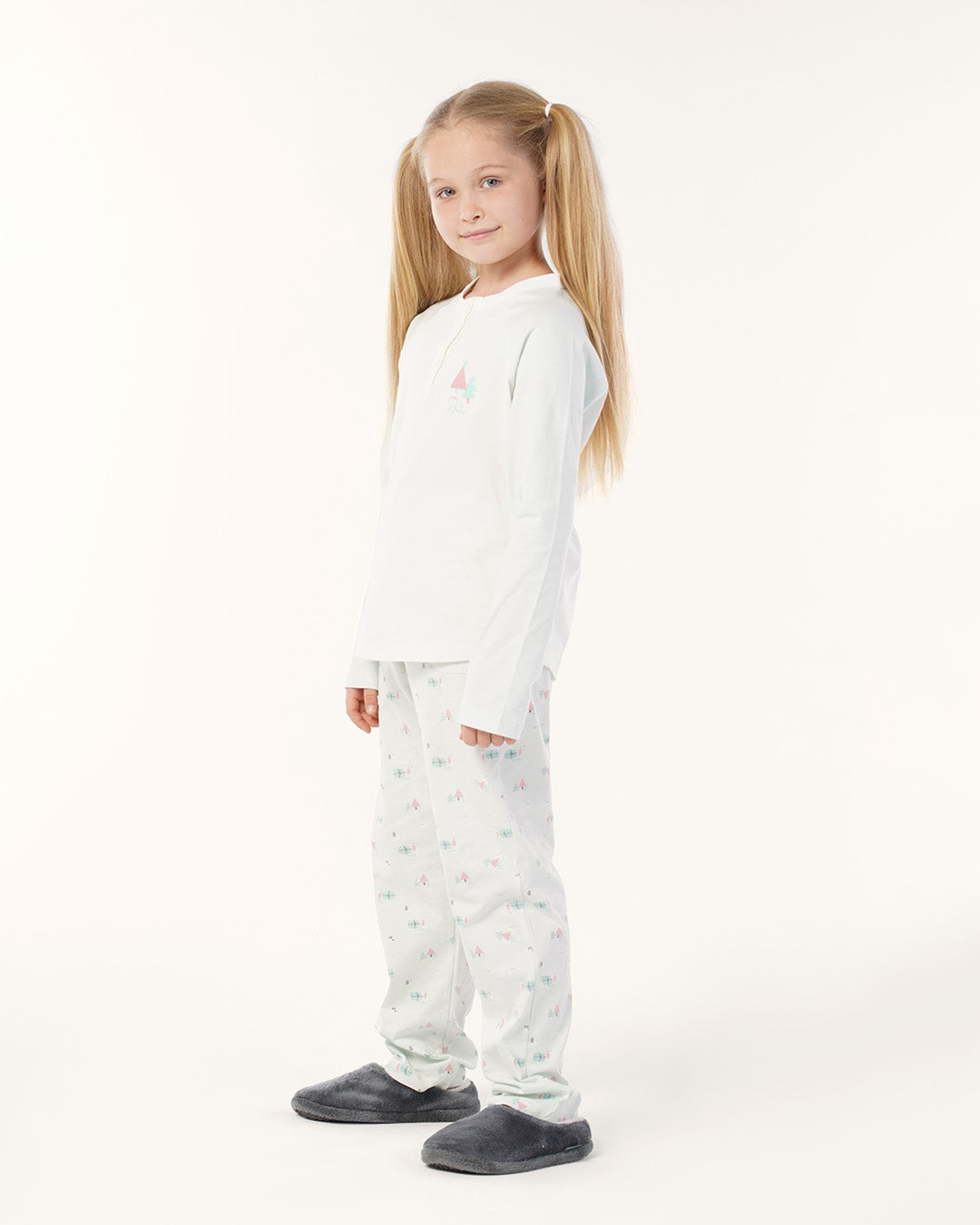 بيجاما بنطلون قطن و توب كم طويل الشتاء قريب