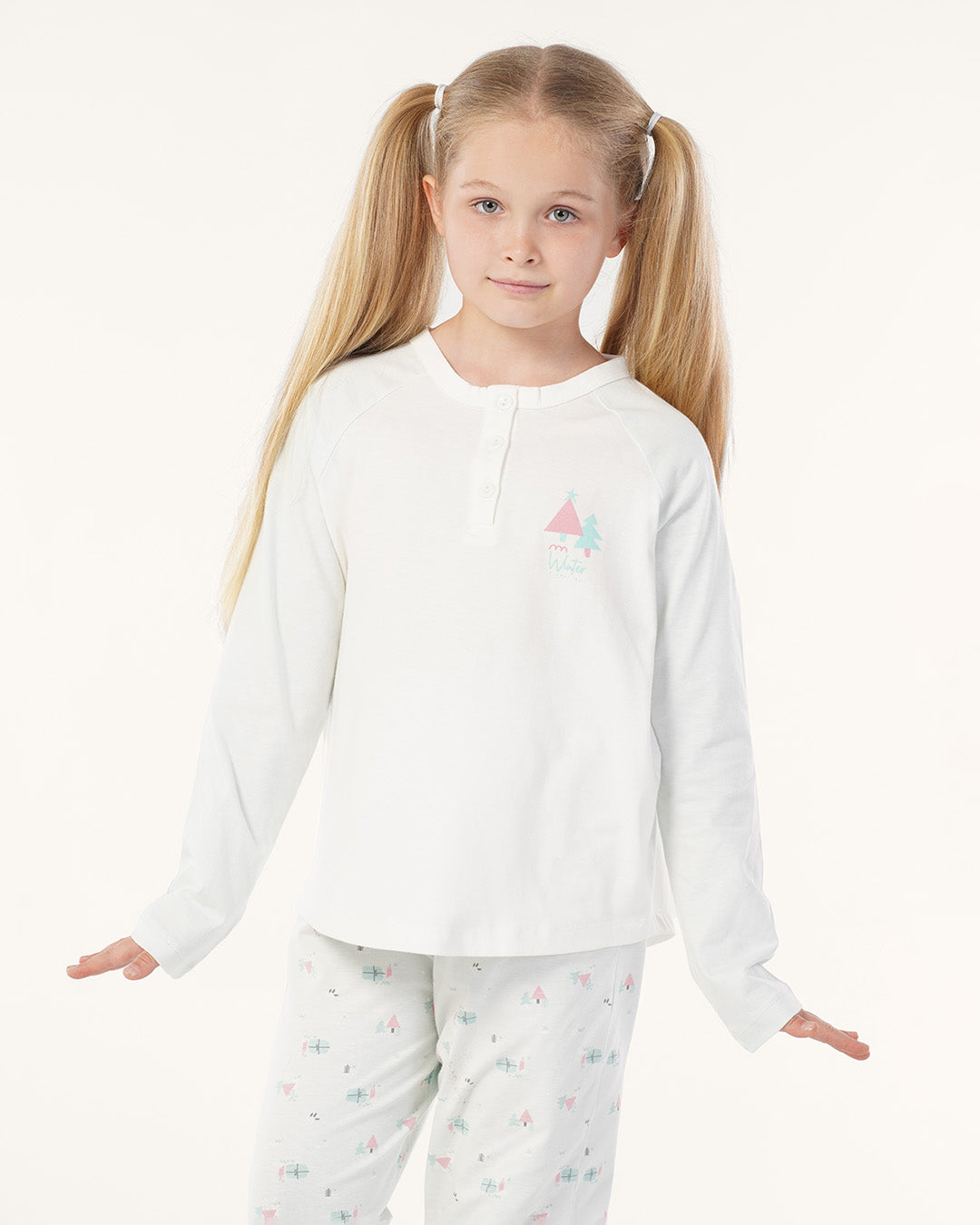 بيجاما بنطلون قطن و توب كم طويل الشتاء قريب