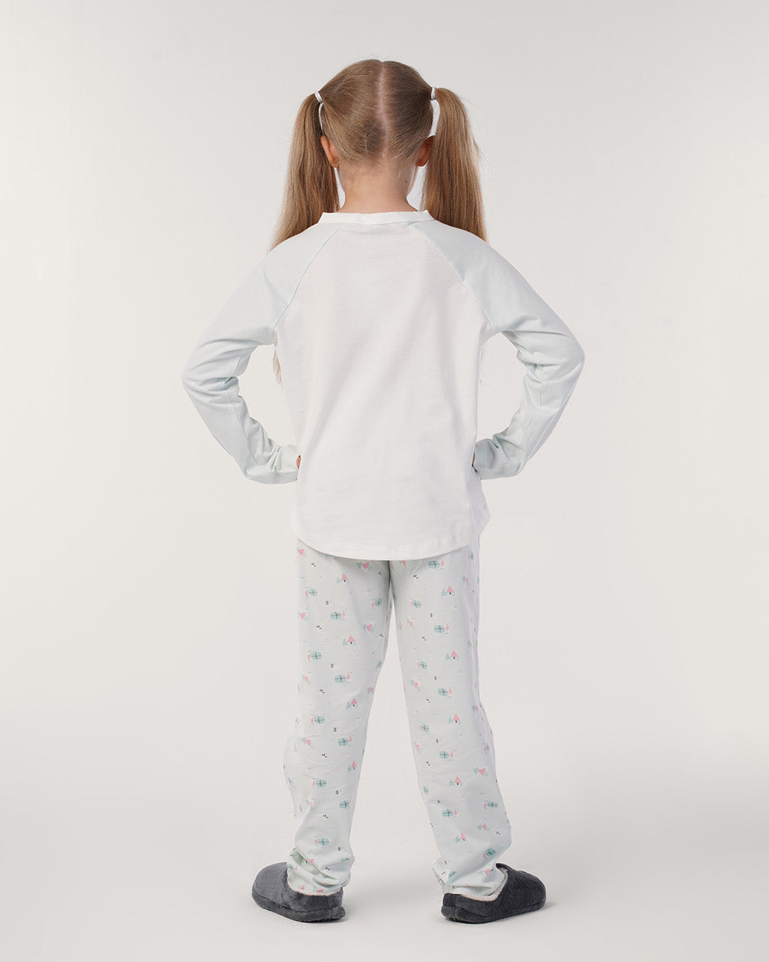 بيجاما بنطلون قطن و توب كم طويل الشتاء قريب