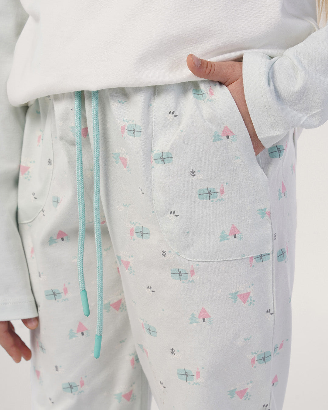 بيجاما بنطلون قطن و توب كم طويل الشتاء قريب