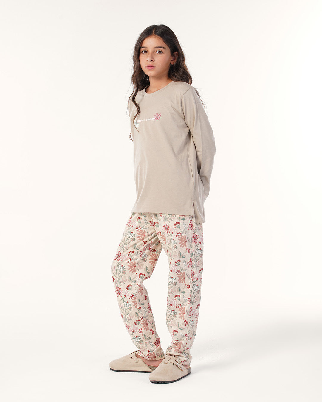 بيجاما بكم و بنطلون قطن ورود