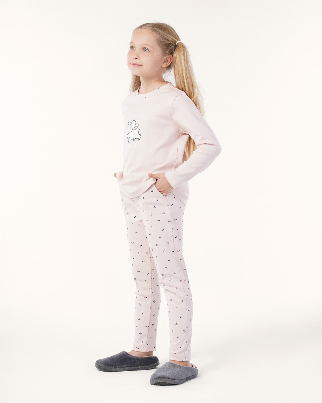 بيجاما بنطلون قطن و توب كُم طويل الخروف الصغير