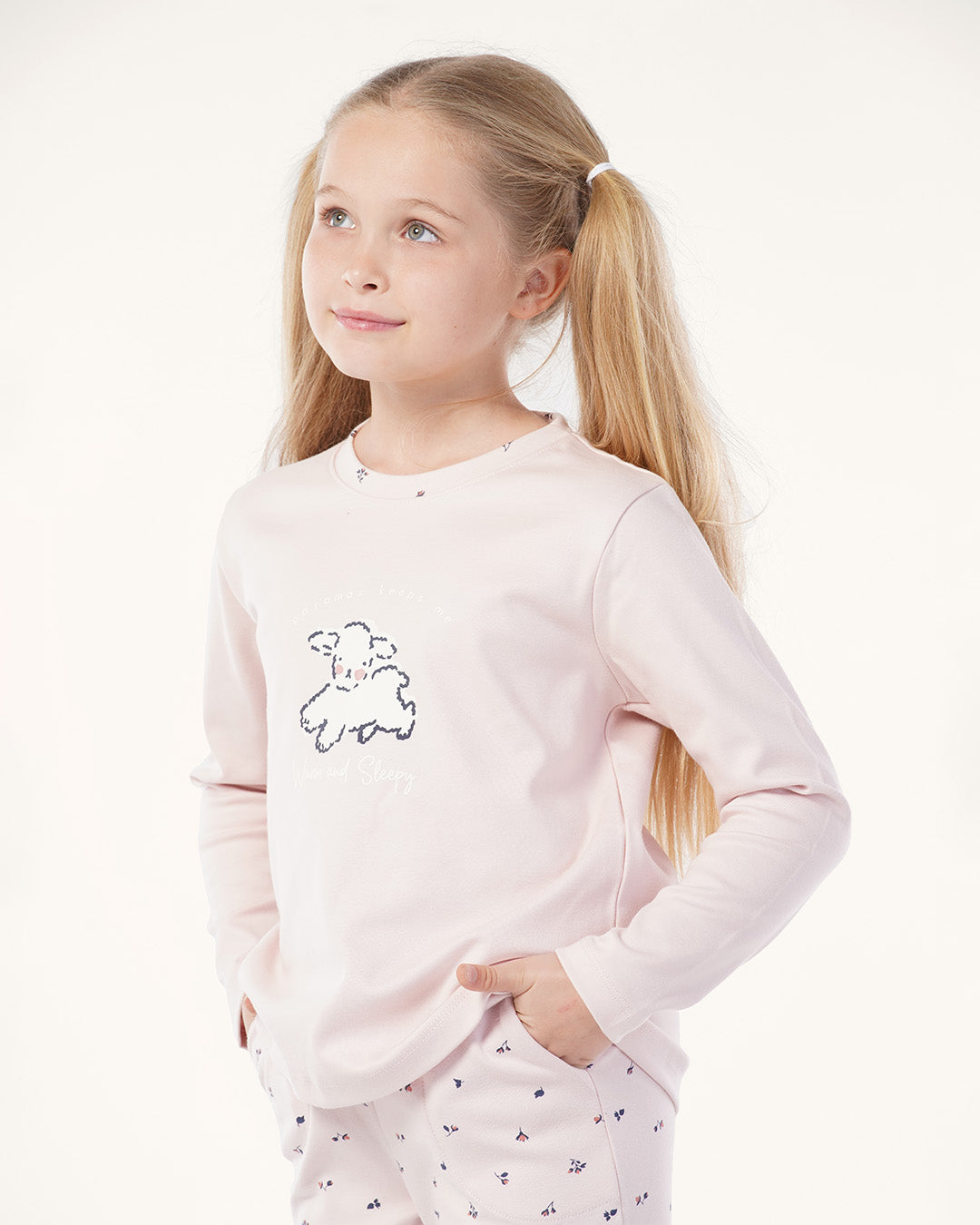 بيجاما بنطلون قطن و توب كُم طويل الخروف الصغير