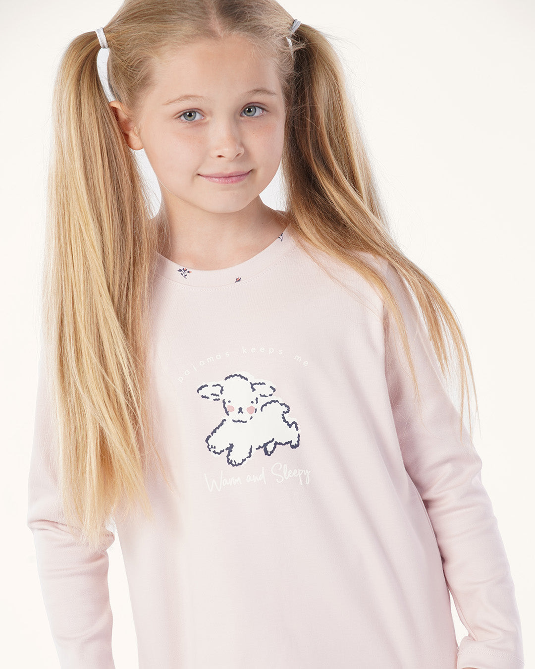 بيجاما بنطلون قطن و توب كُم طويل الخروف الصغير