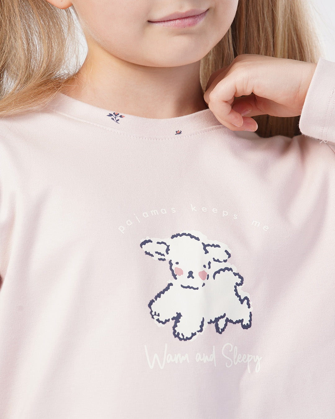 بيجاما بنطلون قطن و توب كُم طويل الخروف الصغير