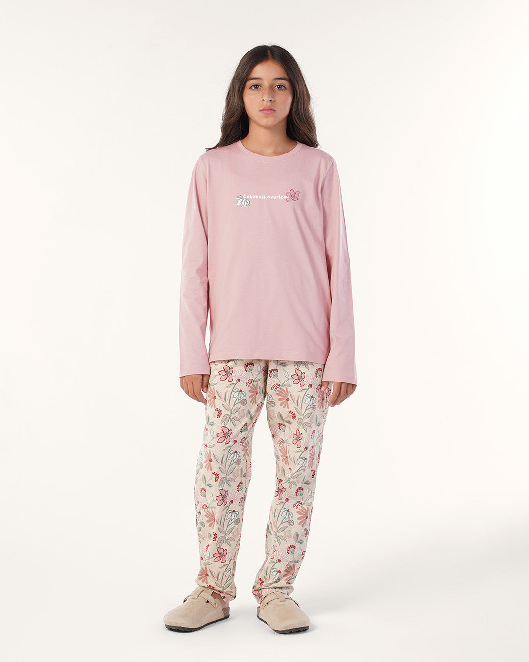 بيجاما بكم و بنطلون قطن ورود