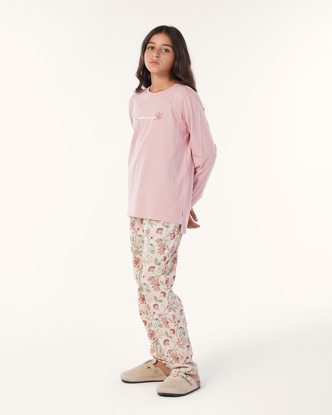 بيجاما بكم و بنطلون قطن ورود