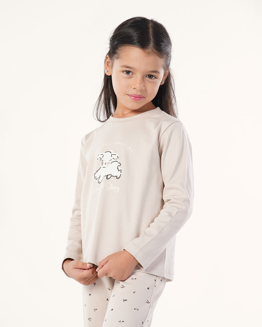 بيجاما بنطلون قطن و توب كُم طويل الخروف الصغير