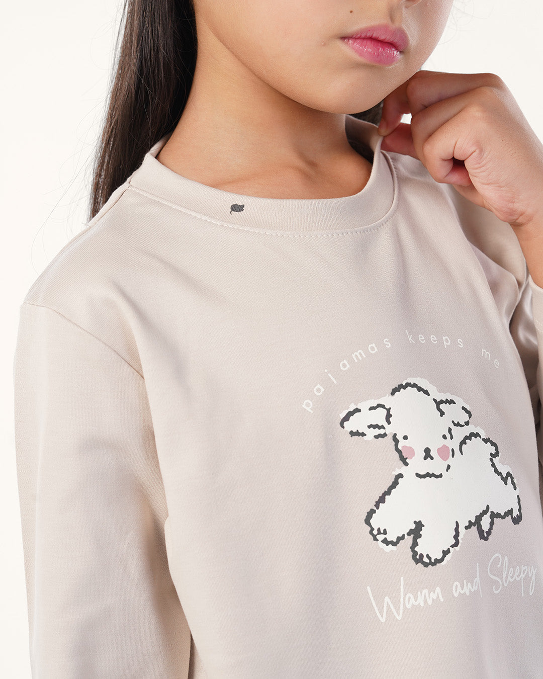 بيجاما بنطلون قطن و توب كُم طويل الخروف الصغير