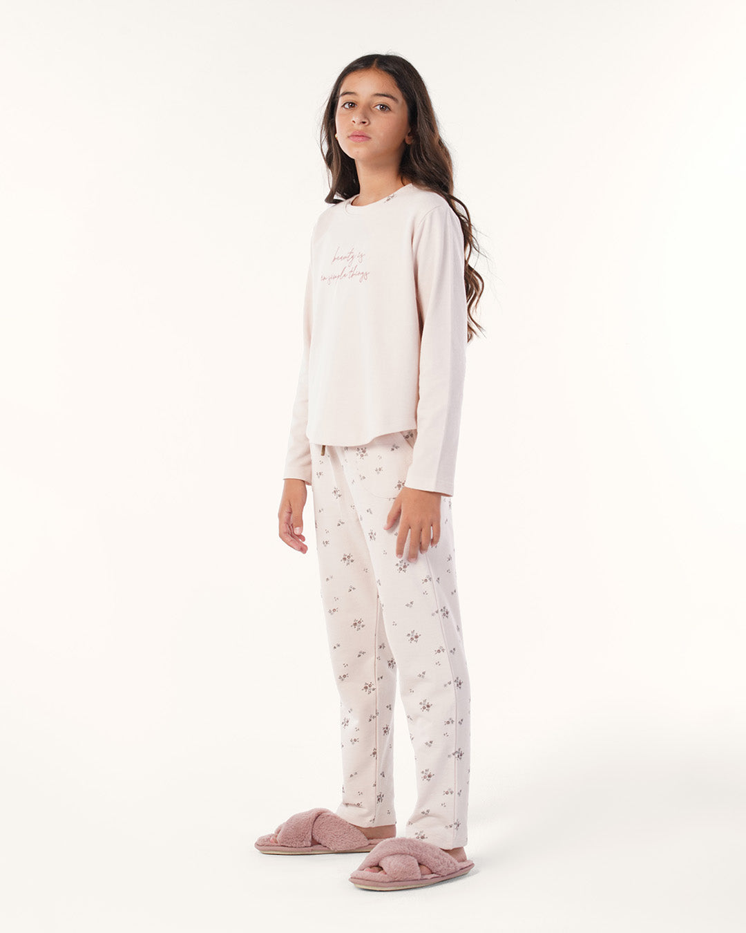 بيجاما بنطلون جاكارد و توب كًم طويل قنفيذ