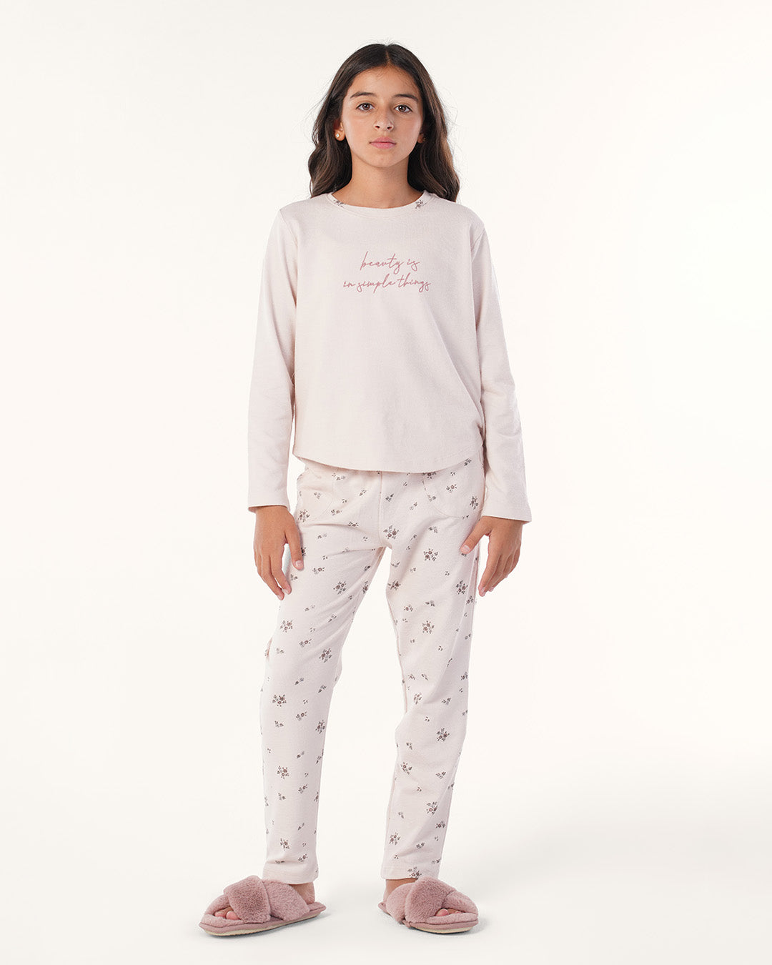 بيجاما بنطلون جاكارد و توب كًم طويل قنفيذ