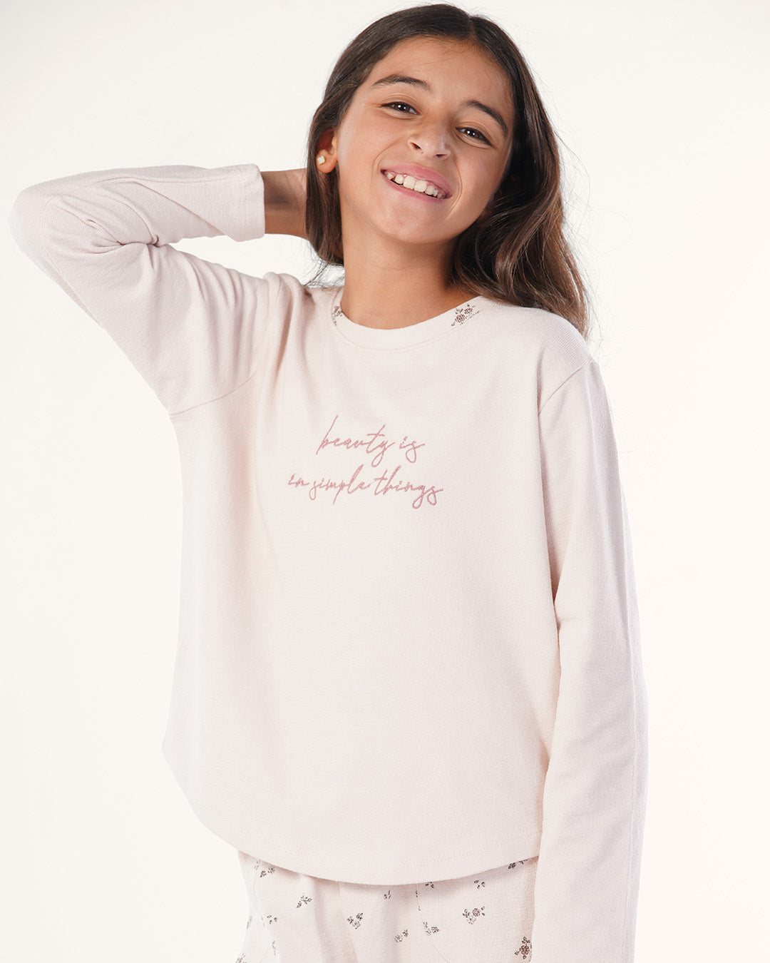 بيجاما بنطلون جاكارد و توب كًم طويل قنفيذ