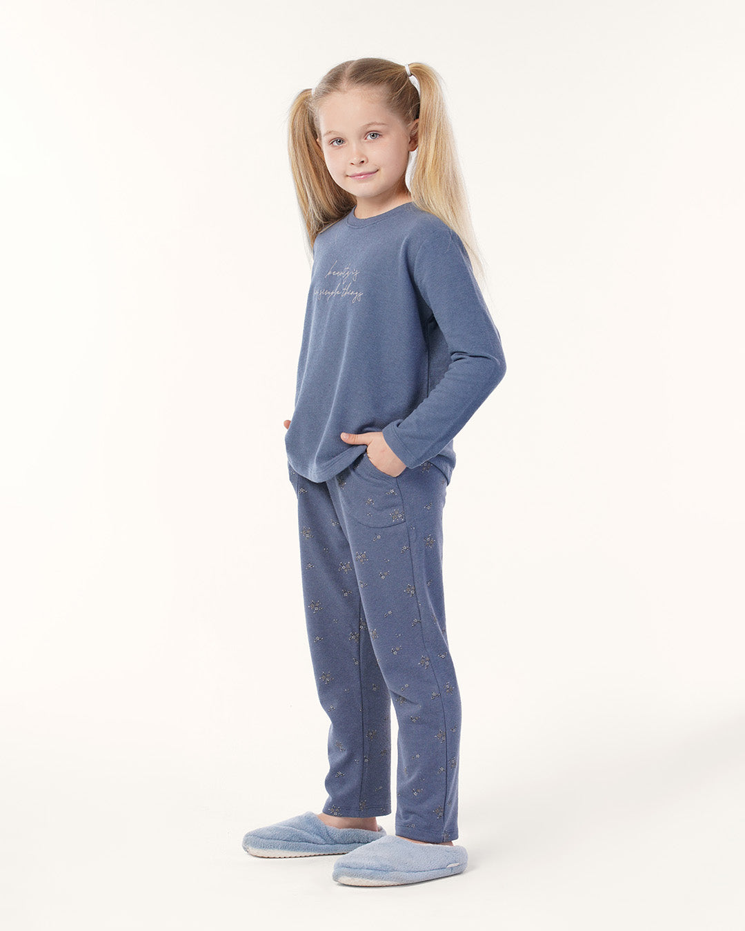 بيجاما بنطلون جاكارد و توب كًم طويل قنفيذ