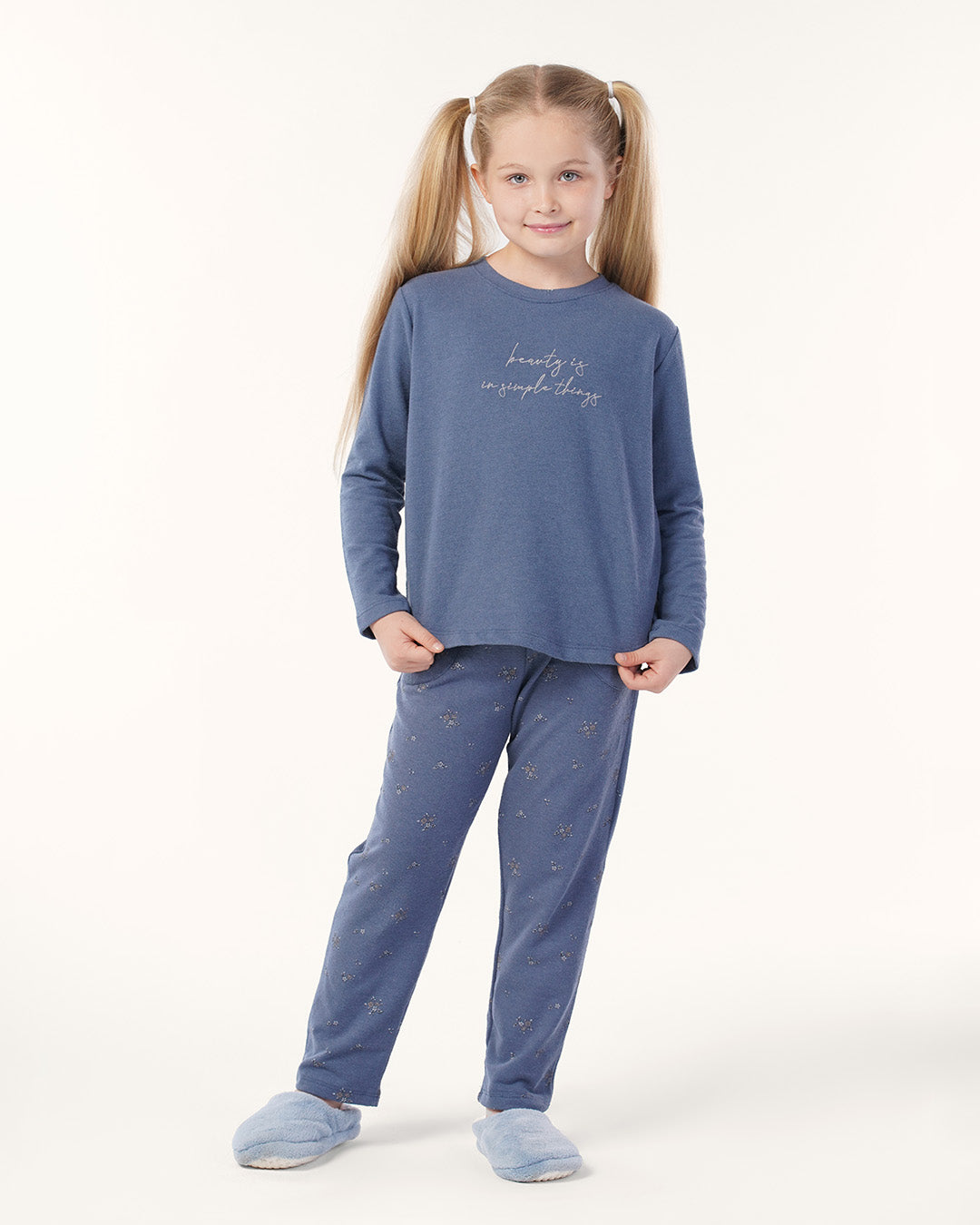 بيجاما بنطلون جاكارد و توب كًم طويل قنفيذ