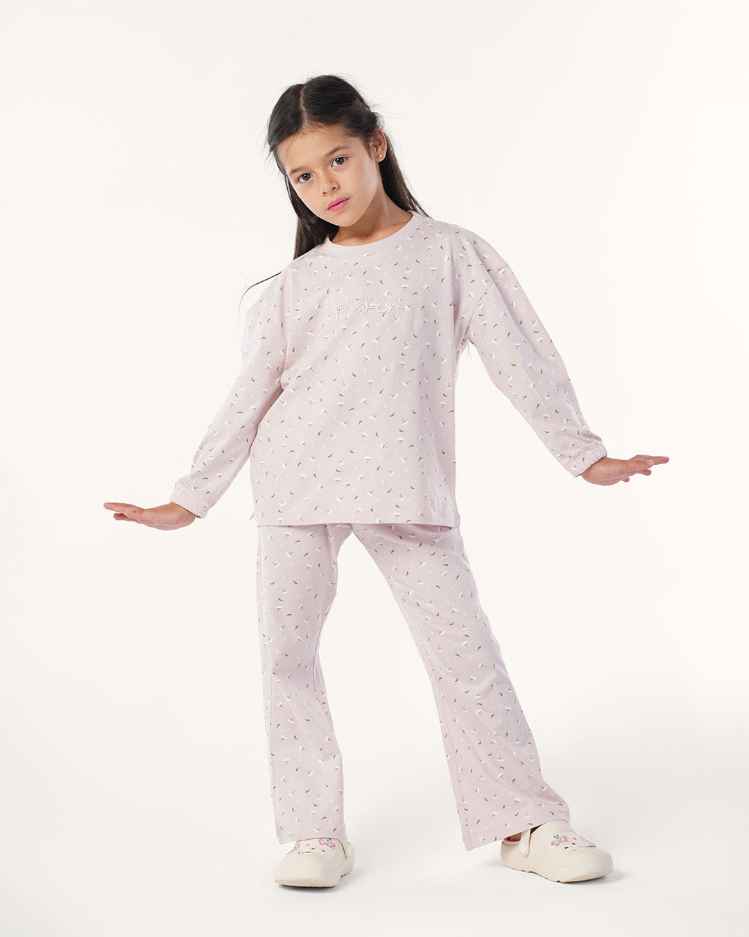 بيجاما بكم و بنطلون قطن ورود