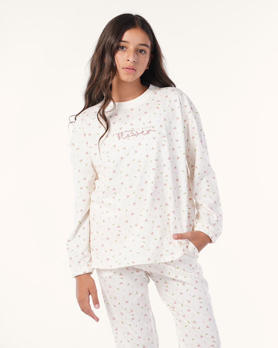 بيجاما بكم و بنطلون قطن ورود