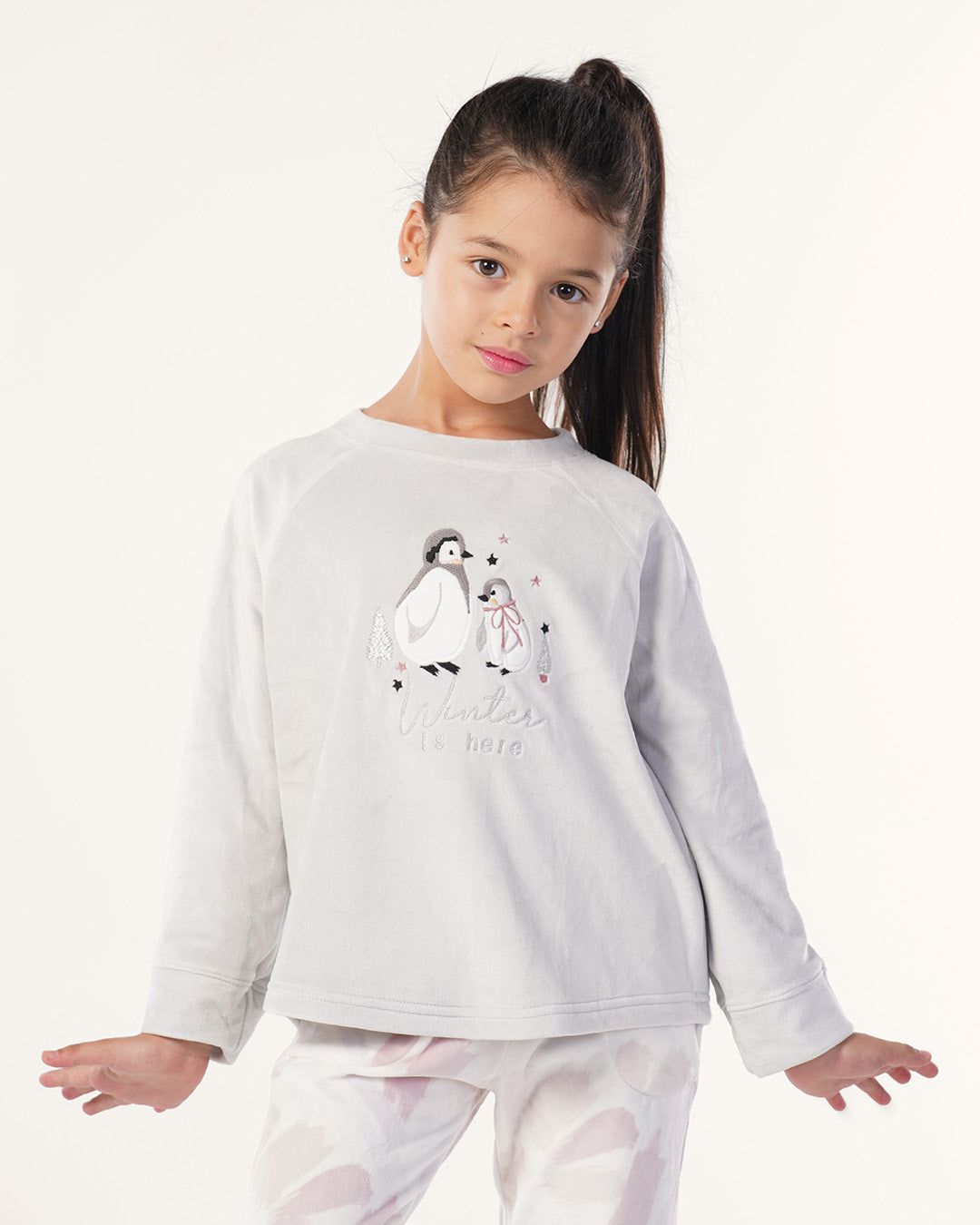 بيجاما كًم طويل و بنطلون  الوان متداخله