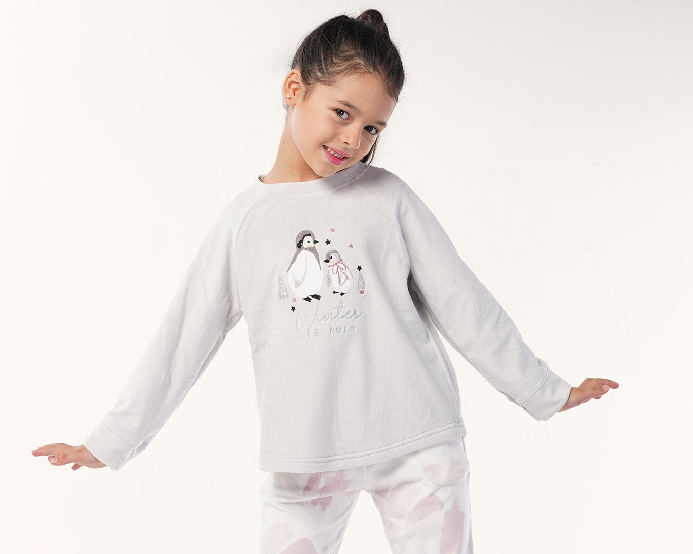 بيجاما كًم طويل و بنطلون  الوان متداخله