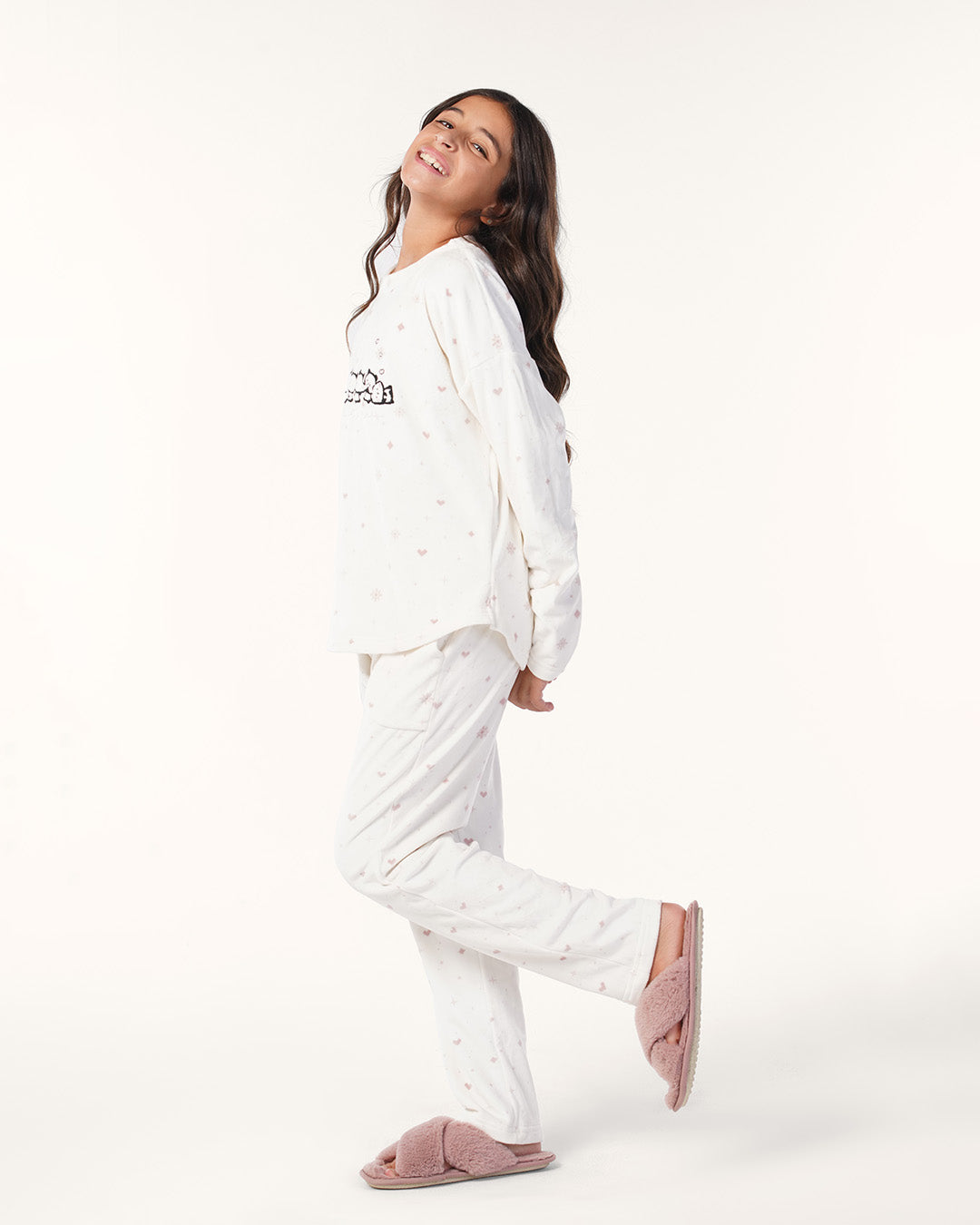 بيجاما قطيفه نجوم صغيره