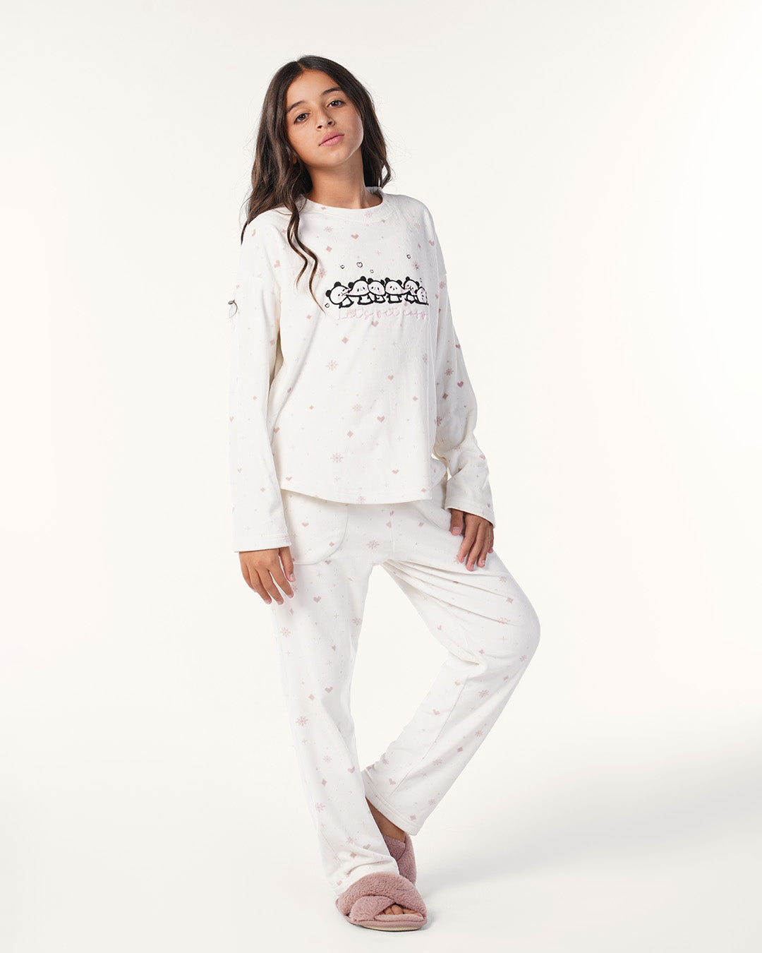 بيجاما قطيفه نجوم صغيره