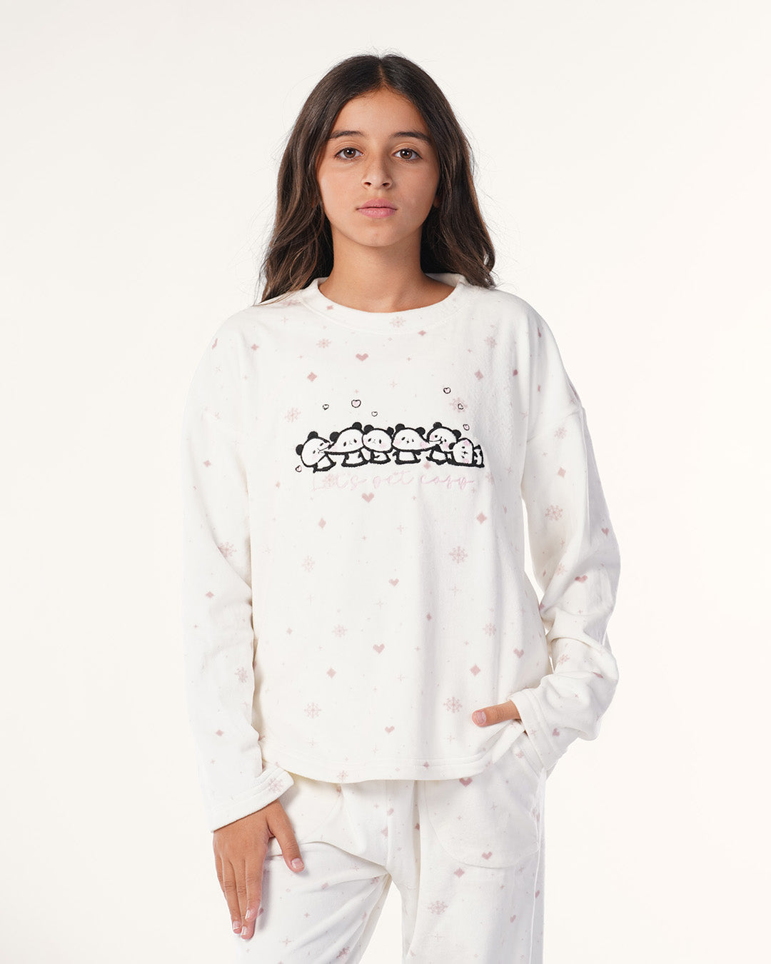 بيجاما قطيفه نجوم صغيره