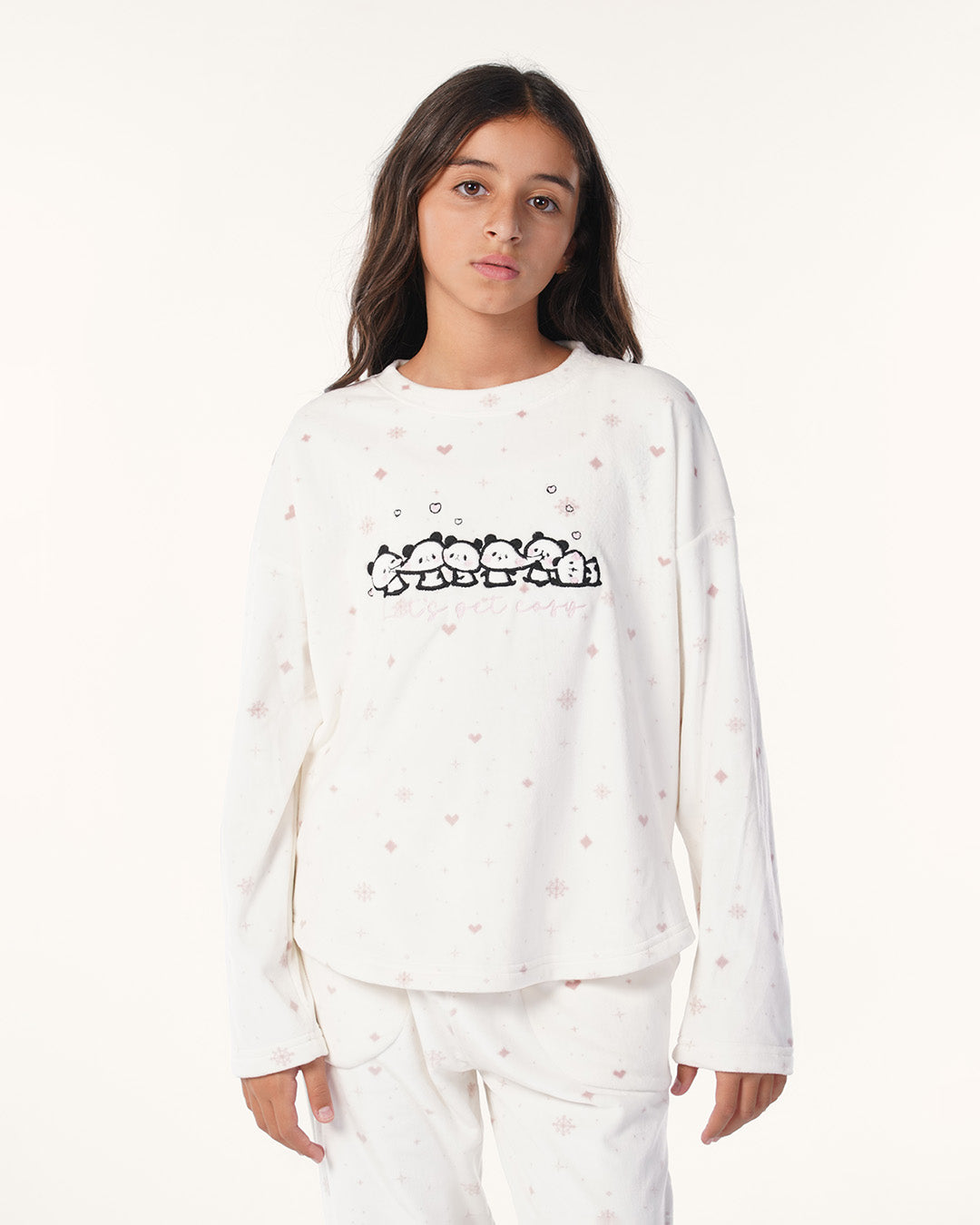 بيجاما قطيفه نجوم صغيره