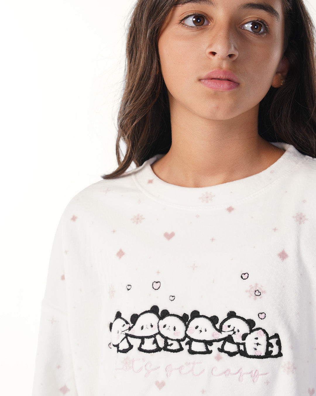 بيجاما قطيفه نجوم صغيره