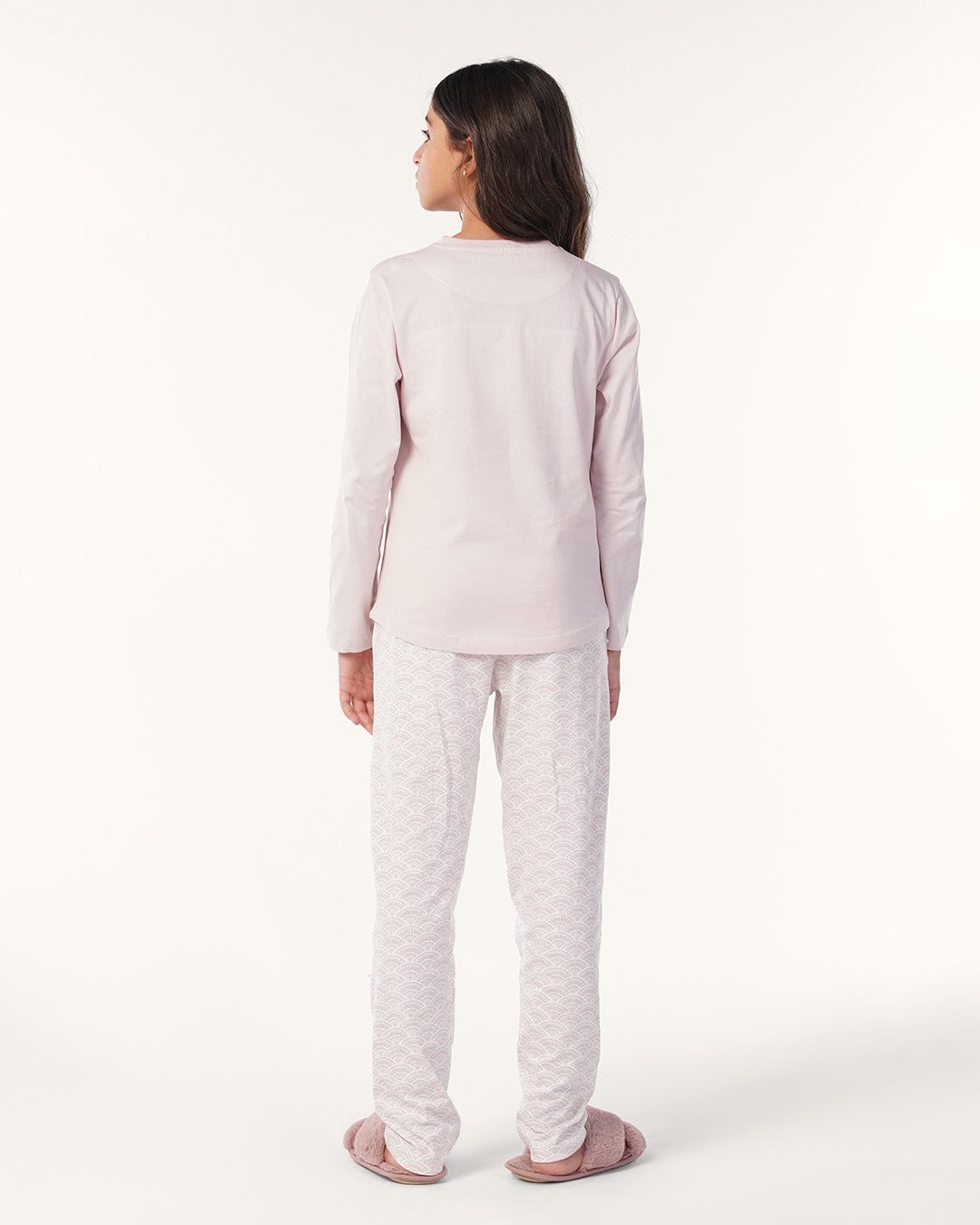 بيجامة بنطلون قطن و توب كُم طويل سنوبى