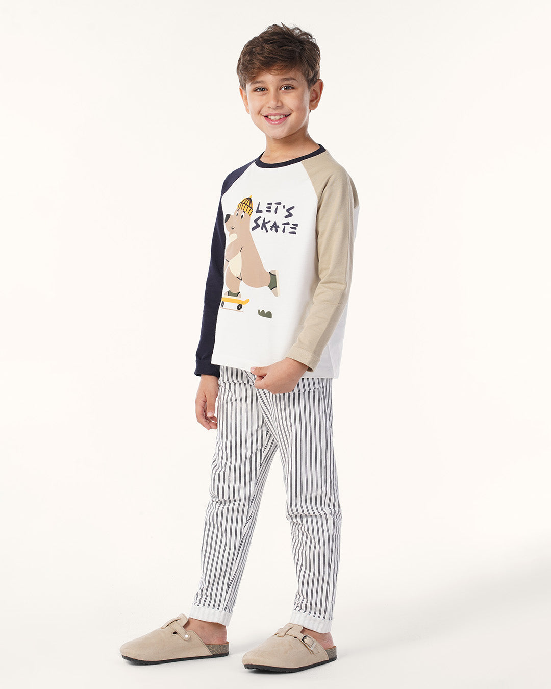 بيجاما بنطلون سمر ميلتون مخطط كُم رَجلان