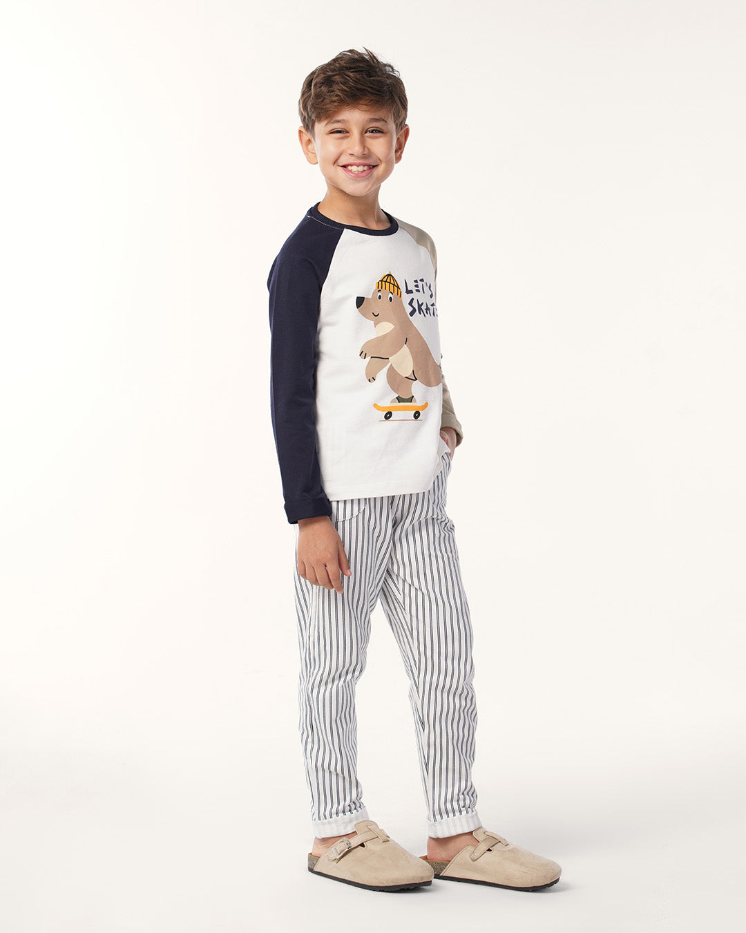 بيجاما بنطلون سمر ميلتون مخطط كُم رَجلان