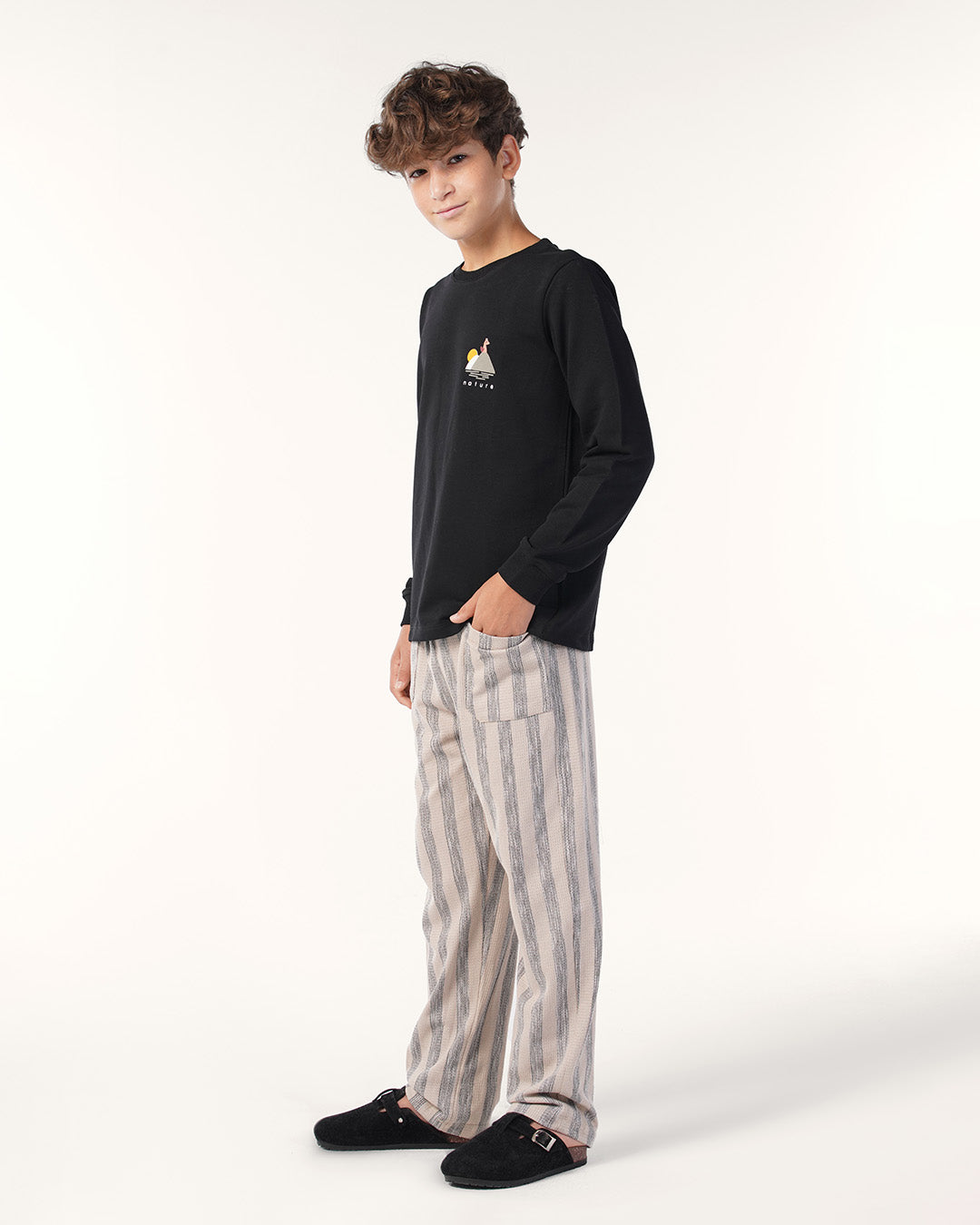 بيجاما بنطلون جاكارد و توب كُم طويل ثعلب