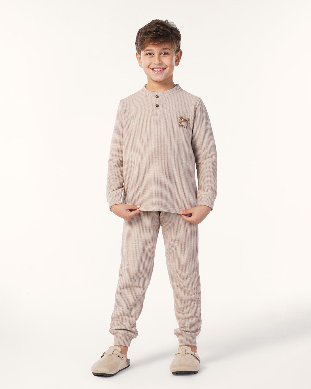 بيجاما بنطلون جاكارد النمر الصغير