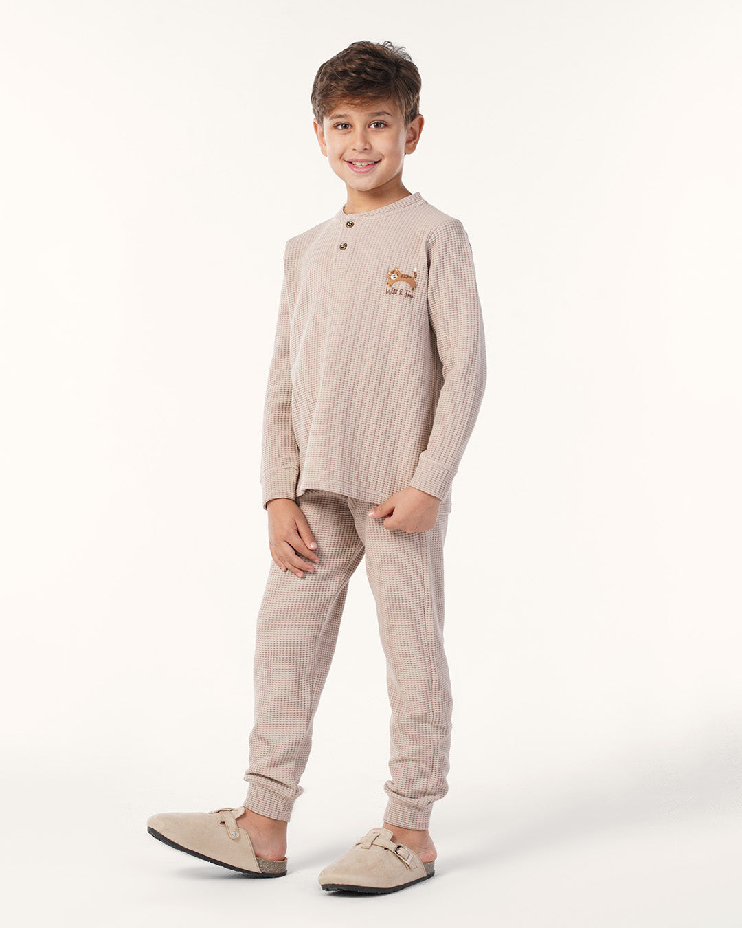 بيجاما بنطلون جاكارد النمر الصغير