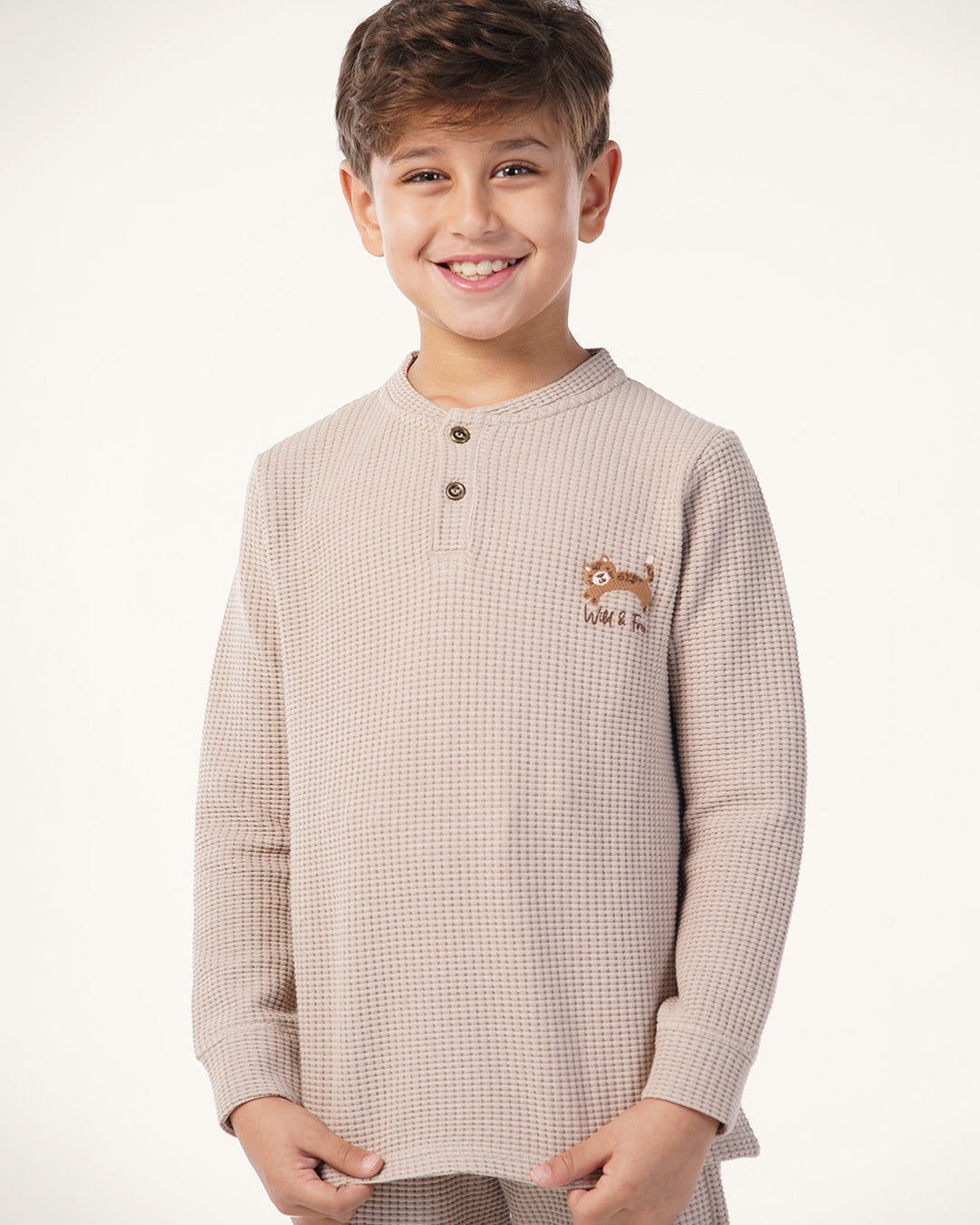 بيجاما بنطلون جاكارد النمر الصغير