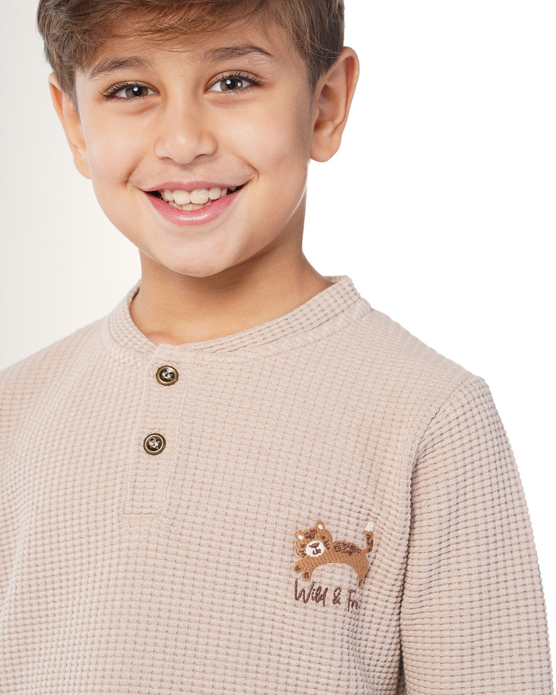 بيجاما بنطلون جاكارد النمر الصغير