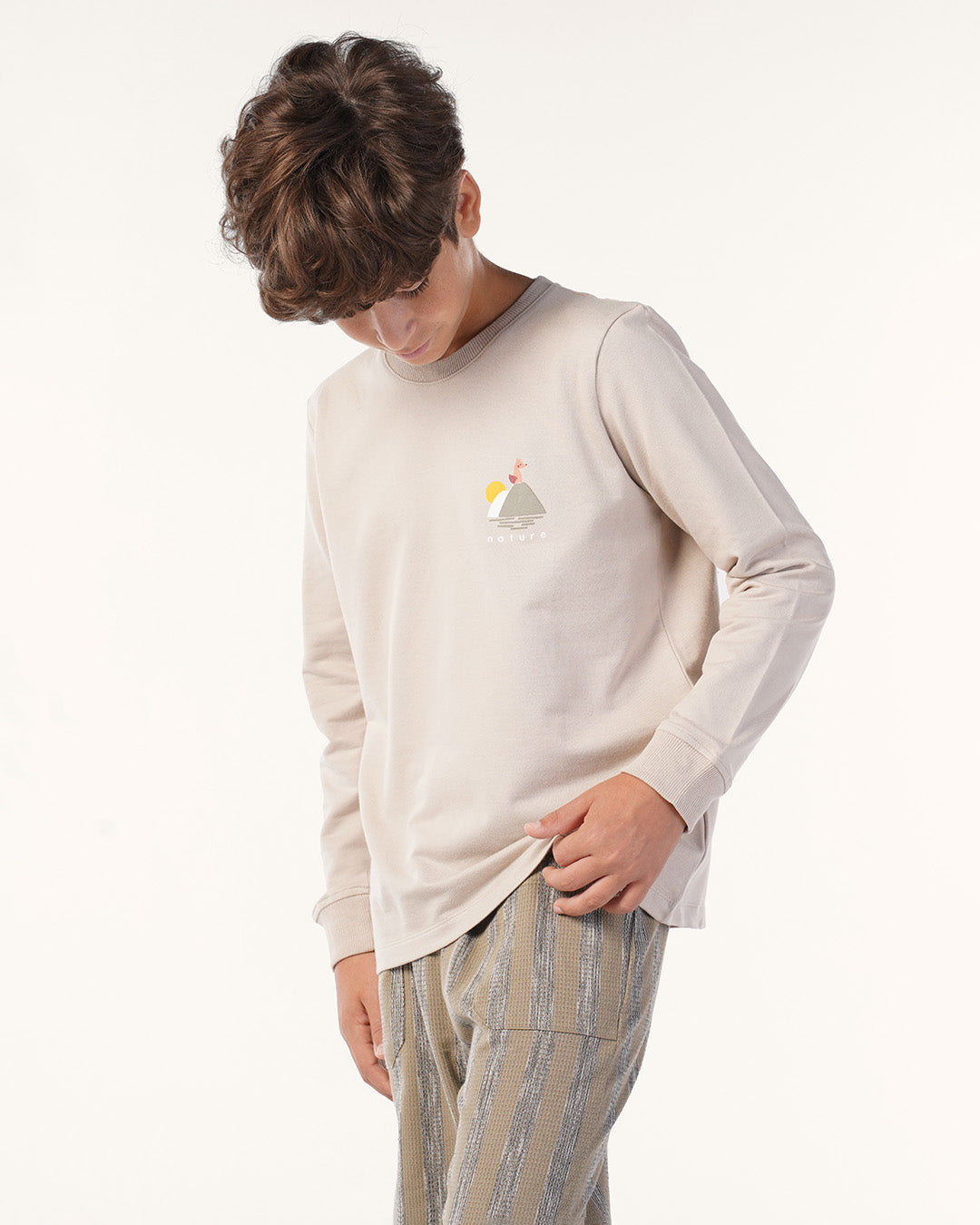 بيجاما بنطلون جاكارد و توب كُم طويل ثعلب