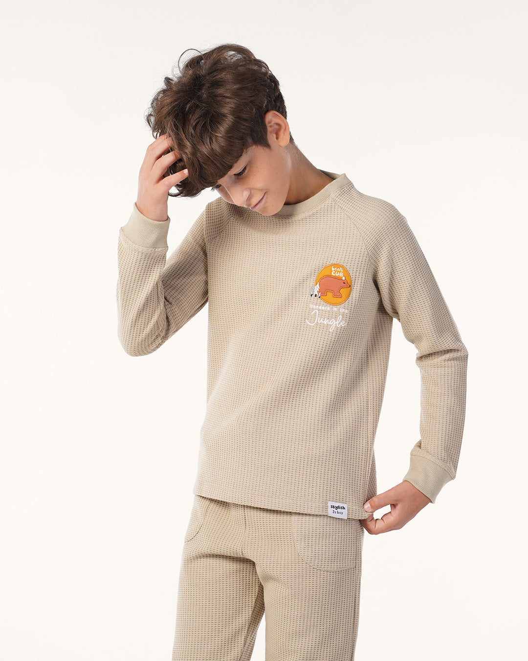 بيجاما بنطلون جاكاردو توب كُم طويل حكايات الغابه