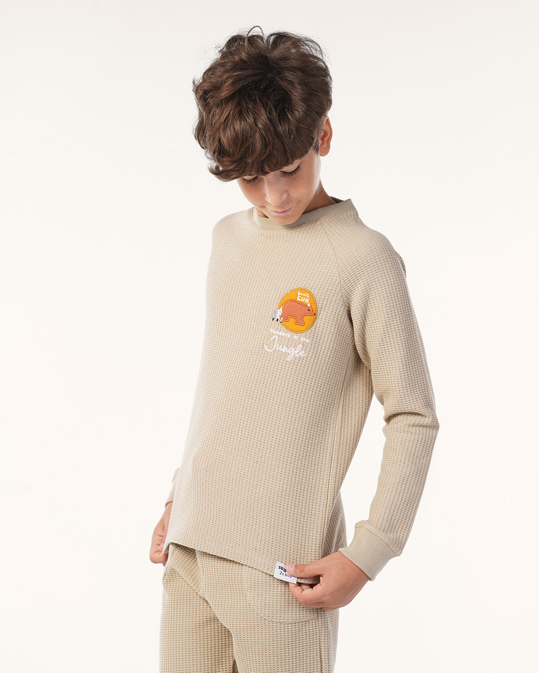 بيجاما بنطلون جاكاردو توب كُم طويل حكايات الغابه