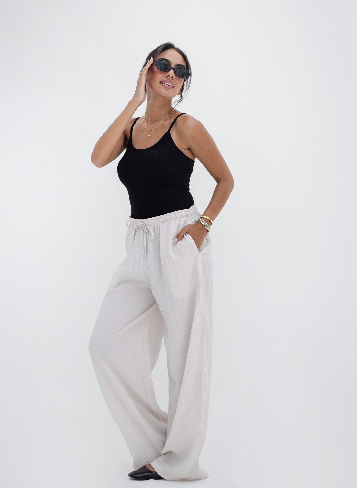 Wrinkled Women's Trousers